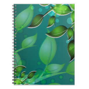 Caderno Espiral Folhas de jardim frescas