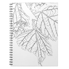 Caderno Espiral Folhas de madeira