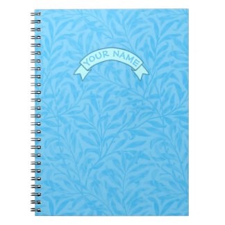 Caderno Espiral Folhas de Notebook com nome personalizado azul