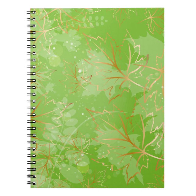 Caderno Espiral Folhas de ouro 7 (Frente)