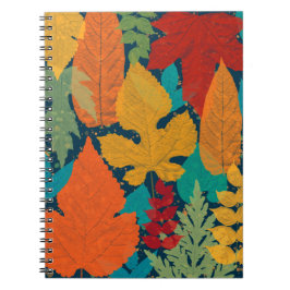 Caderno Espiral Folhas de outono
