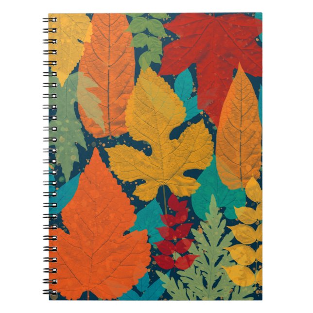 Caderno Espiral Folhas de outono (Frente)