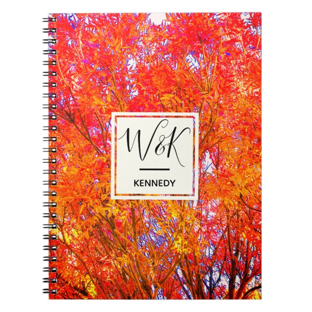 Caderno Espiral Folhas de outono (Frente)