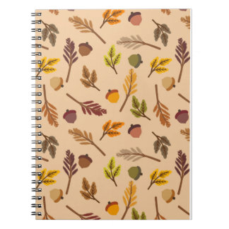 Caderno Espiral Folhas de outono e Bolotas