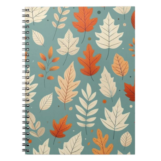 Caderno Espiral Folhas de outono/outono (Frente)