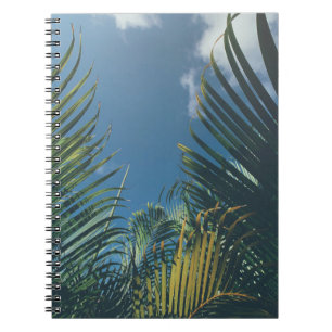 CADERNO ESPIRAL FOLHAS DE PALMAS TROPICAIS