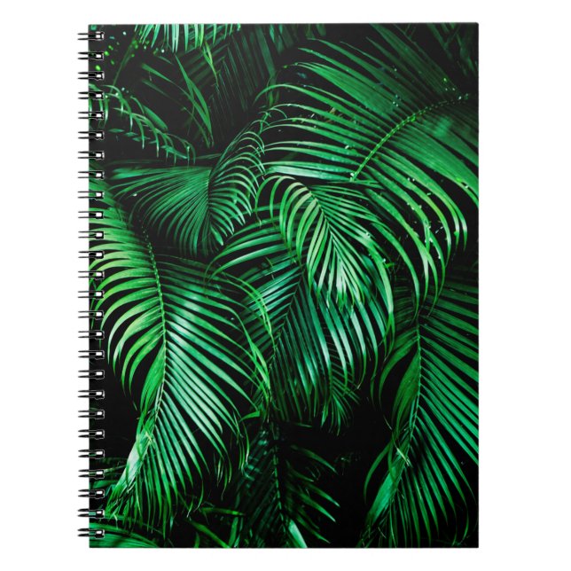 Caderno Espiral Folhas de palmeira verde (Frente)