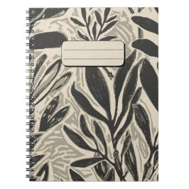 Caderno Espiral Folhas e Galhos de Eucalipto Rústico