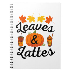 Caderno Espiral Folhas E Outono De Café Com Leite