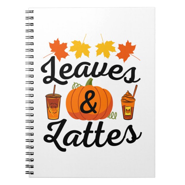 Caderno Espiral Folhas E Outono De Café Com Leite (Frente)