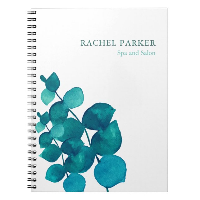 Caderno Espiral Folhas Elegantes de Eucalyptus (Frente)