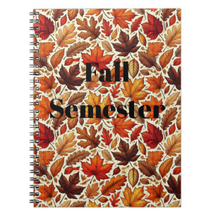 Caderno Espiral Folhas fantásticas de queda