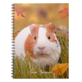 Caderno Espiral Folhas personalizadas/bonitos da cobaia & de