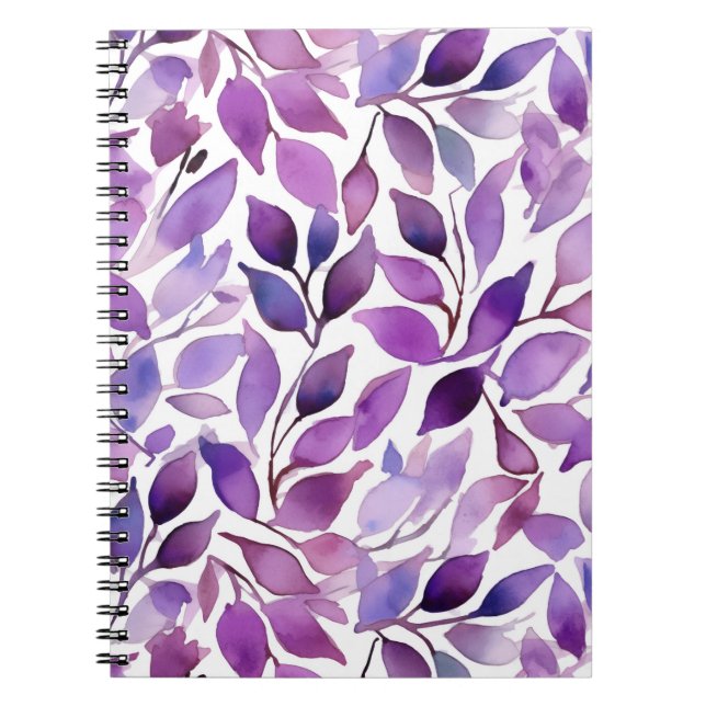 Caderno Espiral Folhas Roxas (Frente)