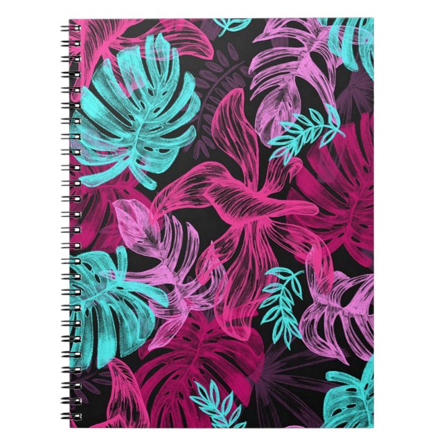 Caderno Espiral Folhas tropicais (Frente)