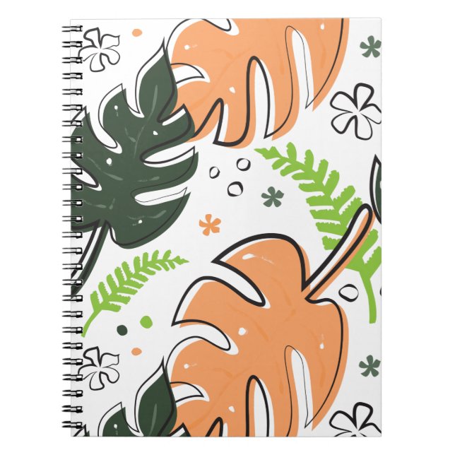 Caderno Espiral folhas tropicais (Frente)