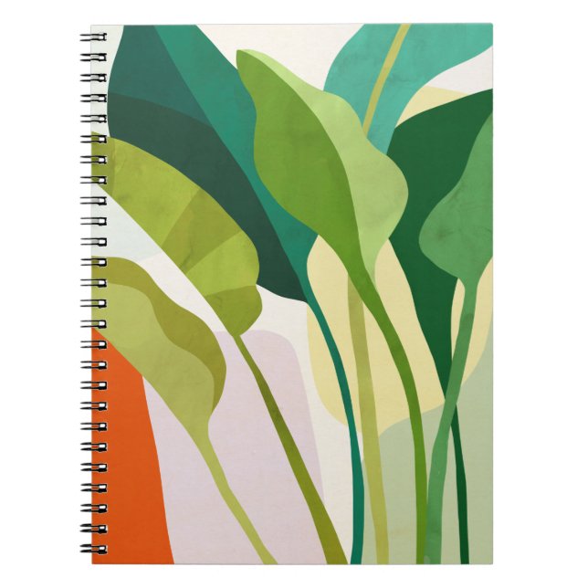 Caderno Espiral Folhas tropicais (Frente)