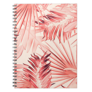 Caderno Espiral Folhas Tropicais de Palma, Padrão Na moda Havaiano