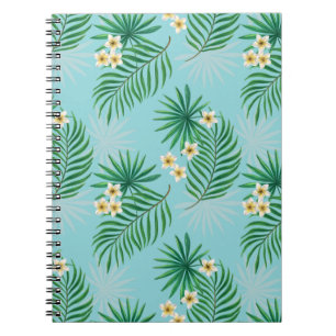 Caderno Espiral Folhas tropicais e flores
