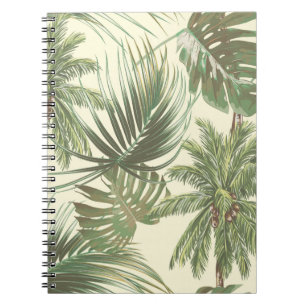 Caderno Espiral Folhas tropicais sem costura
