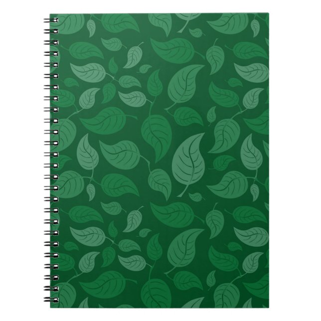 Caderno Espiral Folhas verdes (Frente)