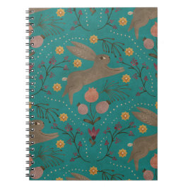 Caderno Espiral Folk Rabbits