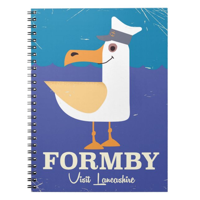 Caderno Espiral Fomby Lancashire poster de viagens (Frente)