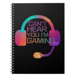 Caderno Espiral Fones De Ouvido Para Jogadores