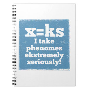 Caderno Espiral fones de som de carta x fenome ks