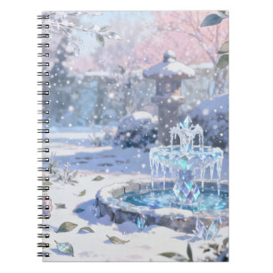 Caderno Espiral Fonte de Cristal Congelado