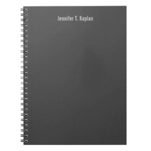 Caderno Espiral Fonte Popular Cinza Profissional Minimalista