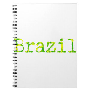 Caderno Espiral Fonte verde e amarela do Brasil