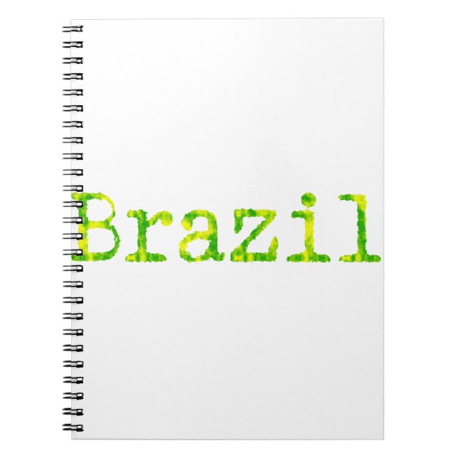 Caderno Espiral Fonte verde e amarela do Brasil (Frente)