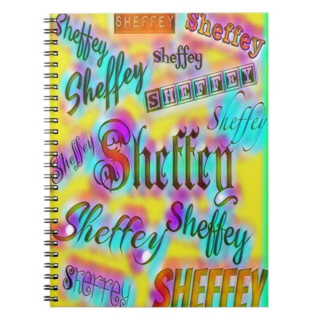 Caderno Espiral Fontes Sheffey - Íris Amarelo e Rosa (Frente)