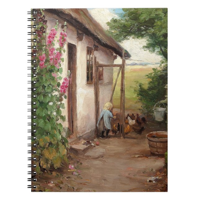 Caderno Espiral Fora da fazenda - H.A. Brendekilde (Frente)