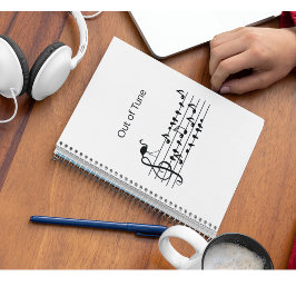 Caderno Espiral Fora de Tune Flamingo juntando-se a comilões