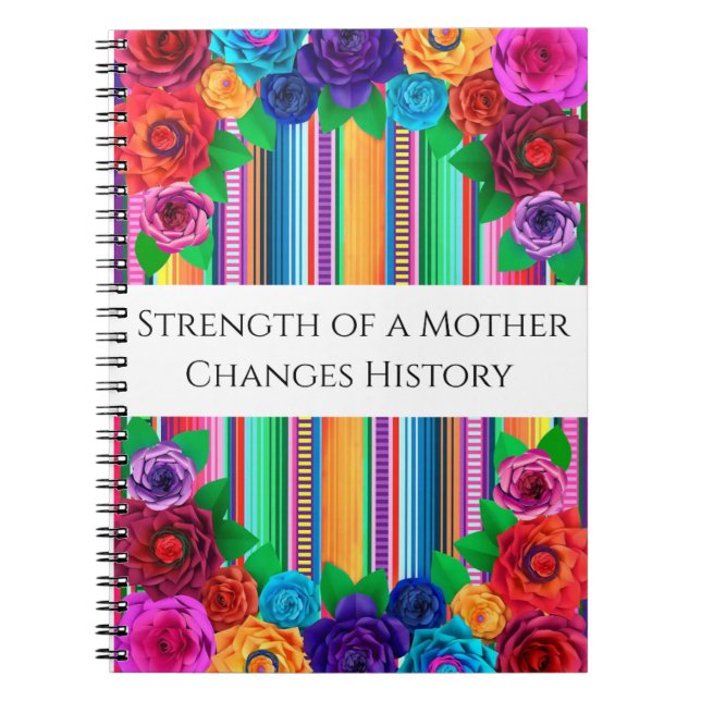 Caderno Espiral "Força de uma Mãe Muda a História" - Diário (Frente)