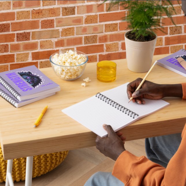 Caderno Espiral Força na Faith Lion & Cross Emblem (Criador carregado)