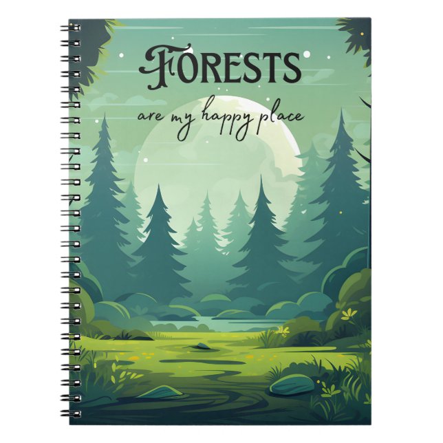 Caderno Espiral Forests Are My Happy Place (Frente)