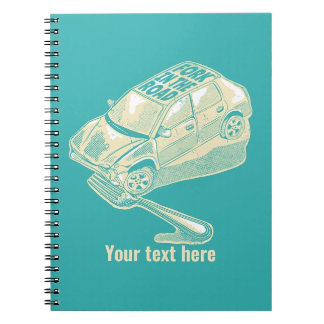 Caderno Espiral Fork no acidente de viação (Frente)