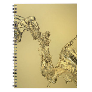Caderno Espiral Forma abstrata formada espirrando a água