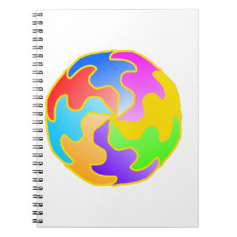 Caderno Espiral Forma de Círculo Abstrato