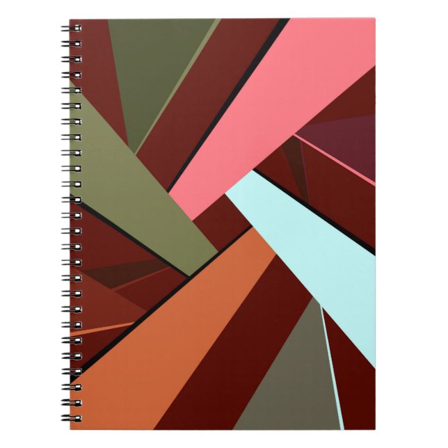Caderno Espiral Forma Geométrica abstrato 7 (Frente)