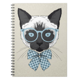 Caderno Espiral Forma Smart do gato Siamese