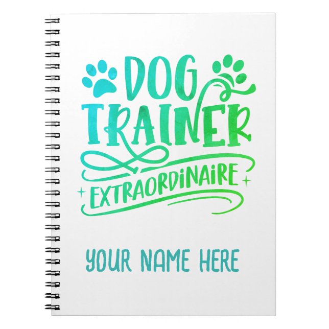 Caderno Espiral Formador personalizado de cães extraordinário (Frente)