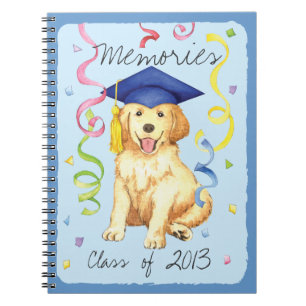 Caderno Espiral Formando do golden retriever