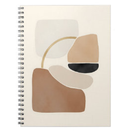 Caderno Espiral Formas de Abstrato neutro | Mínimo de arte moderna