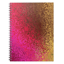 Caderno Espiral Formas de Binder Espiral Roxo, Rosa, Marrom e Dour