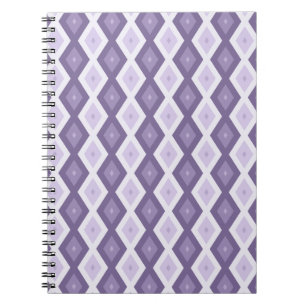 Caderno Espiral Formas de diamante de lavanda