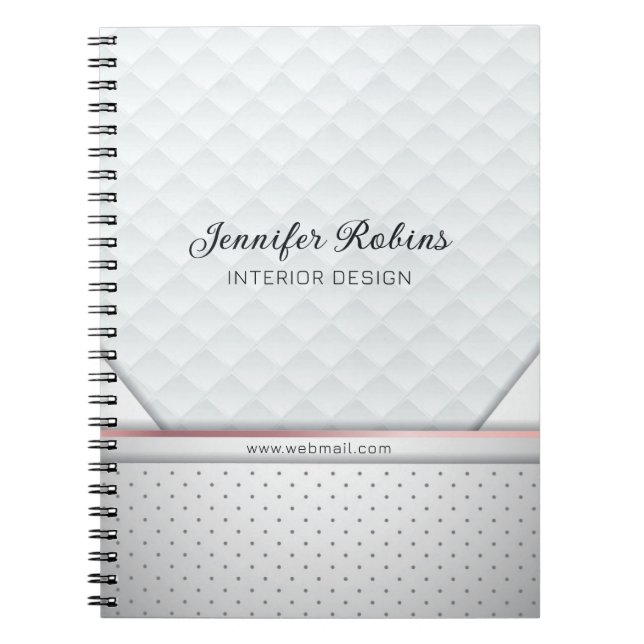 Caderno Espiral Formas de Diamante de Luxo (Frente)